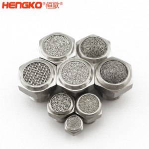 廠家直銷316不銹鋼燒結(jié)消聲器耐高溫降噪，粉末燒結(jié)氣動(dòng)元件可按需定制