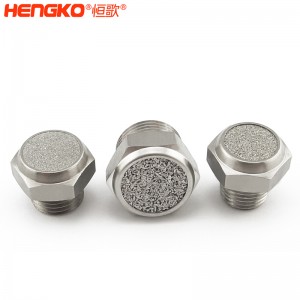 廠家直銷316不銹鋼燒結(jié)消聲器耐高溫降噪，粉末燒結(jié)氣動元件可按需定制
