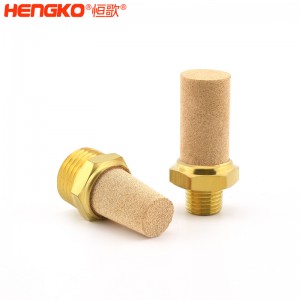 恒歌定制不銹鋼/銅粉氣動(dòng)元件消音器_消音濾芯降噪耐高溫，應(yīng)用于真空泵