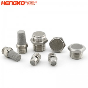 恒歌定制不銹鋼/銅粉氣動(dòng)元件消音器_消音濾芯降噪耐高溫，應(yīng)用于真空泵