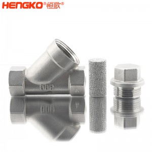 恒歌定制316L粉末燒結(jié)不銹鋼Y型過濾器耐腐蝕易清洗，用于化工行業(yè)