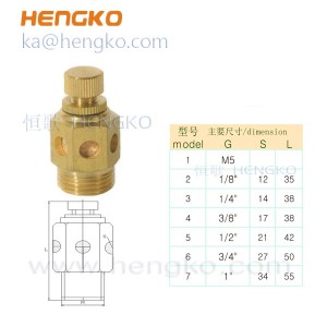 批量定制1/8″ 1/4″ HC/HB燒結不銹鋼銅氣動排氣節(jié)流閥消聲器