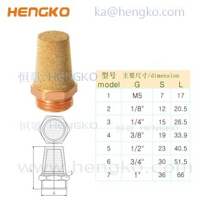 廠家供應HSBE 型燒結銅氣動空氣消聲器1″ 1/2″氣動設備發(fā)動機降噪